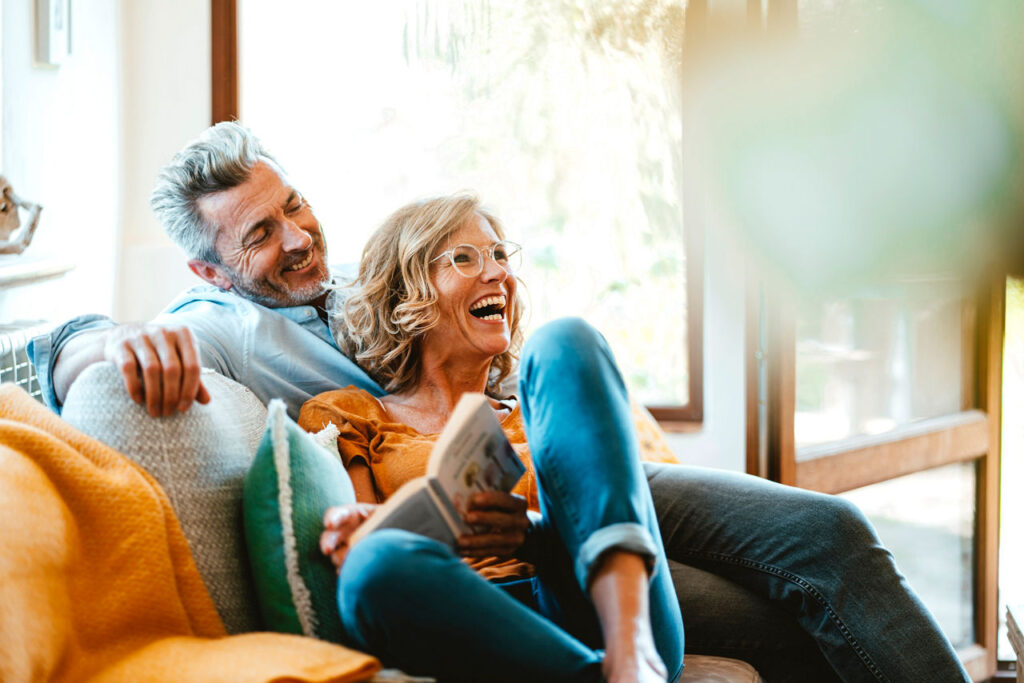Happily retired coupled with secure accomodation Happy couple who have benefited from home equity release solutions